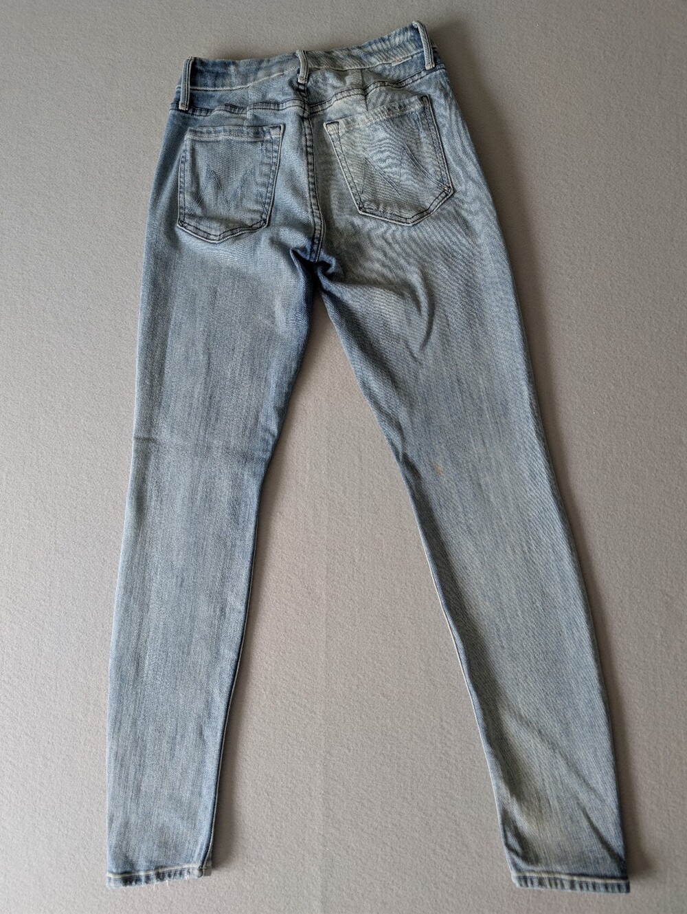 Mother The Looker Light Wash Distressed Skinny Jeans Sz 26 Women's Made In USA image 3